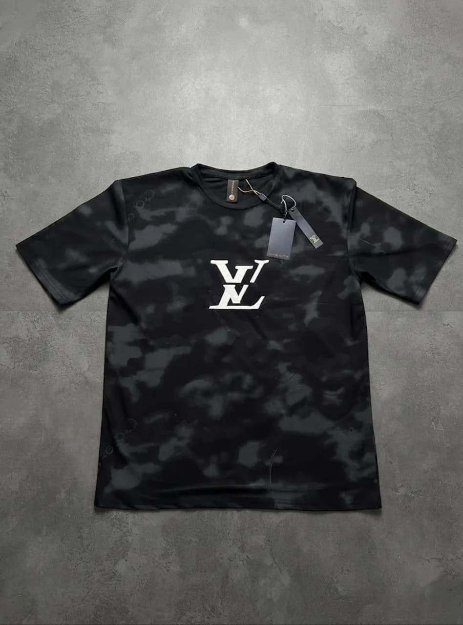 Cloud Wash Monogram T-Shirt – Black — image 1